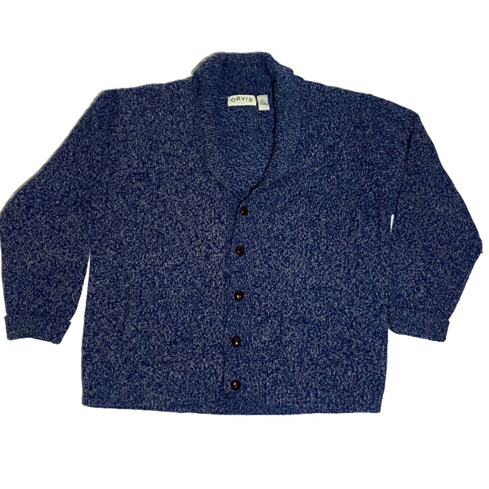 Blue XL Orvis Wool Sweater